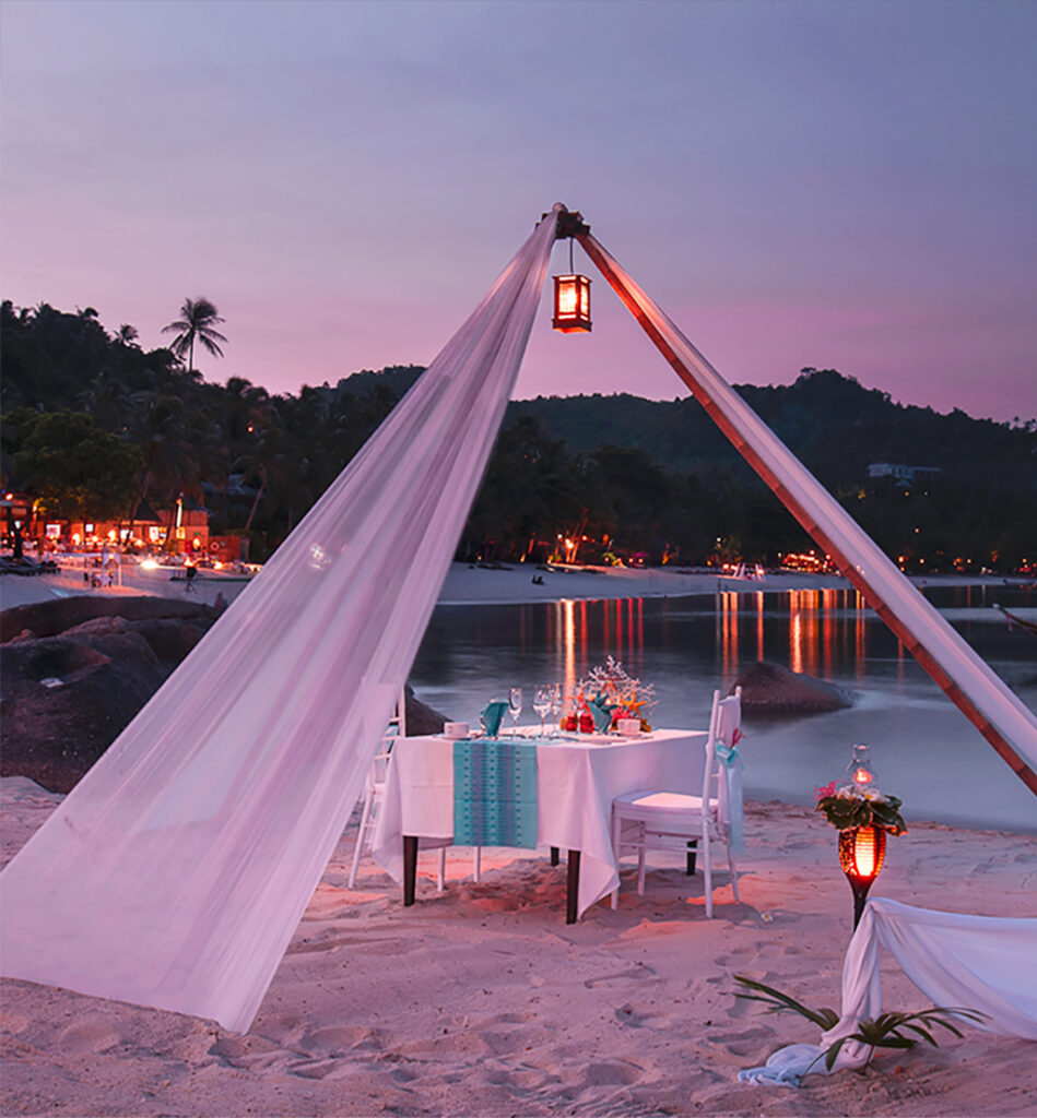 Romantic Dinner on the Beach Koh Phangan